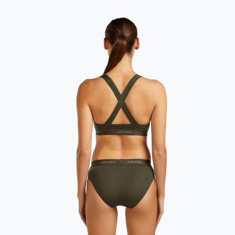 Термоактивен сутиен Icebreaker Merino 125 Cool-Lite Sprite Racerback dark loden 3