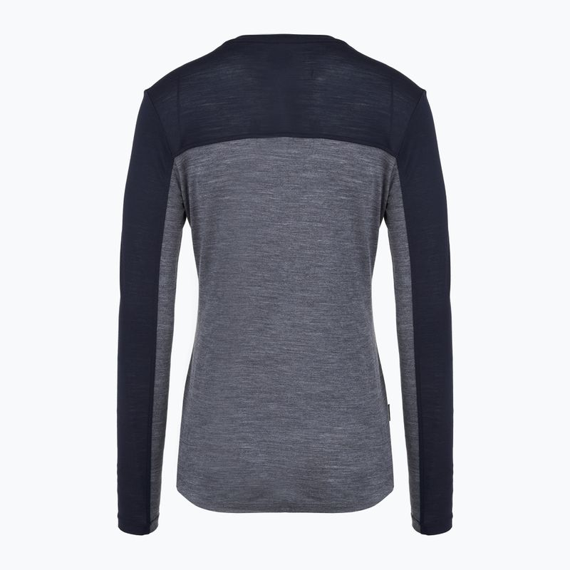 Дамска блуза с дълъг ръкав Icebreaker Merino 125 Cool-Lite Sphere Tee CB midnnavy hthr/midnnavy/cb 2