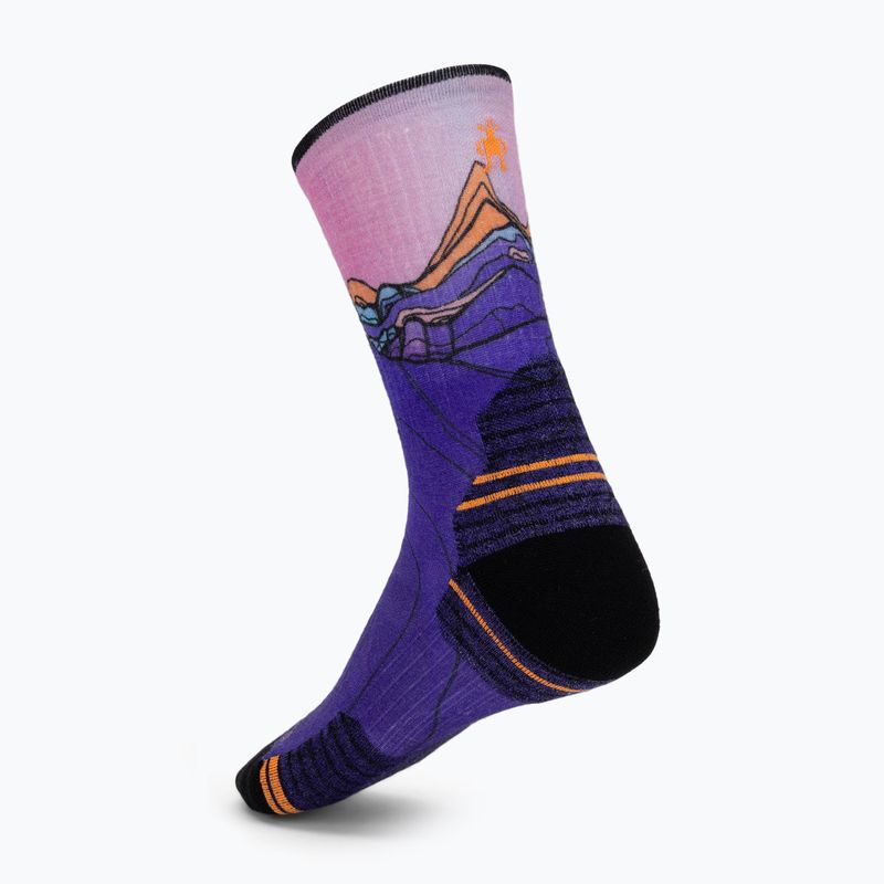 Дамски чорапи Smartwool Hike Mountain Sunrise Print Crew deep navy 2