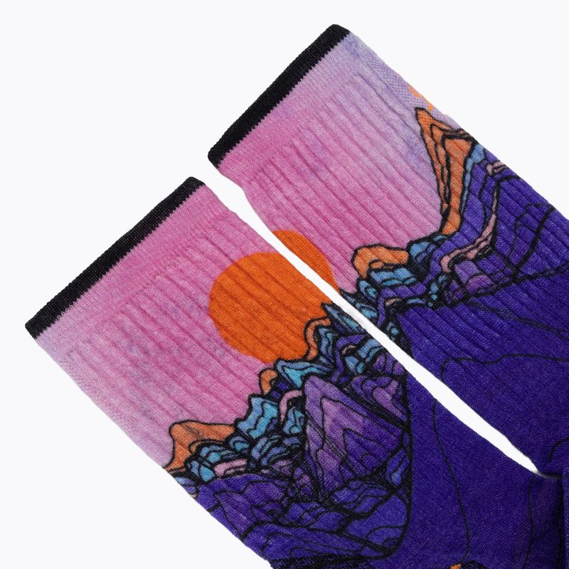 Дамски чорапи Smartwool Hike Mountain Sunrise Print Crew deep navy 3