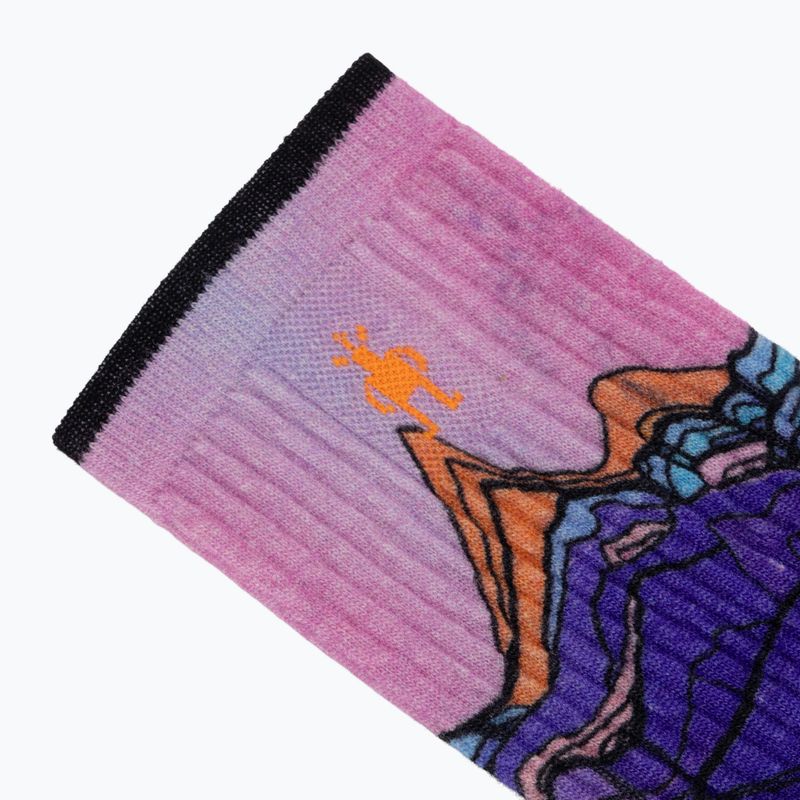 Дамски чорапи Smartwool Hike Mountain Sunrise Print Crew deep navy 4