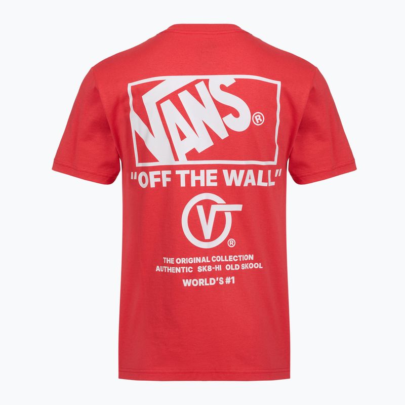 Мъжка тениска Vans Stacked Hi Tee crimson haze 2