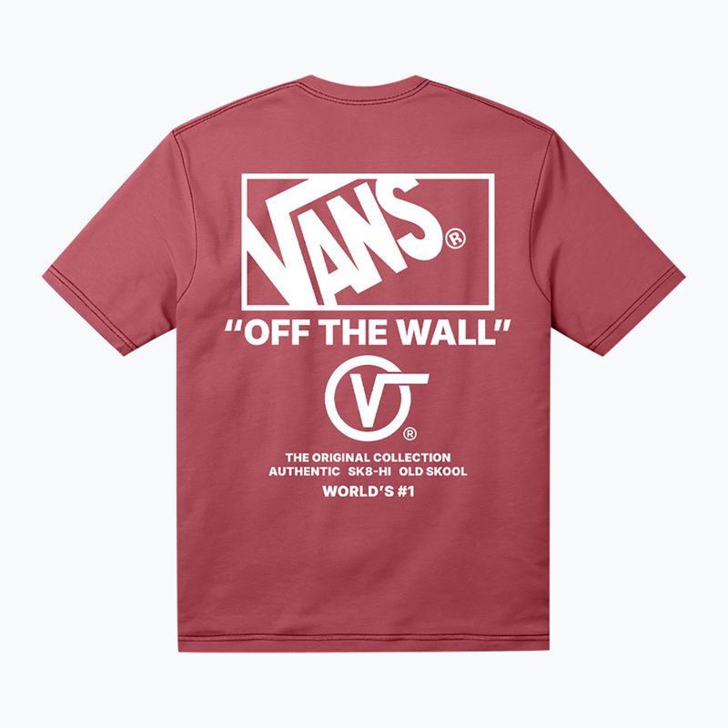 Мъжка тениска Vans Stacked Hi Tee crimson haze 2