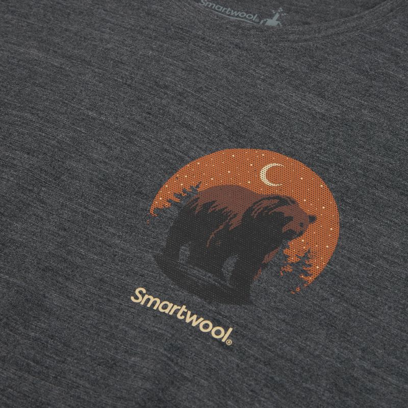 Мъжка тениска Smartwool Lunar Bear Active SS Graphic Tee charcoal heather 3