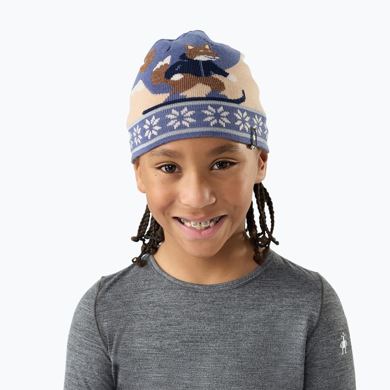 Детска зимна шапка Smartwool Reversible Art Beanie nightfall blue 2