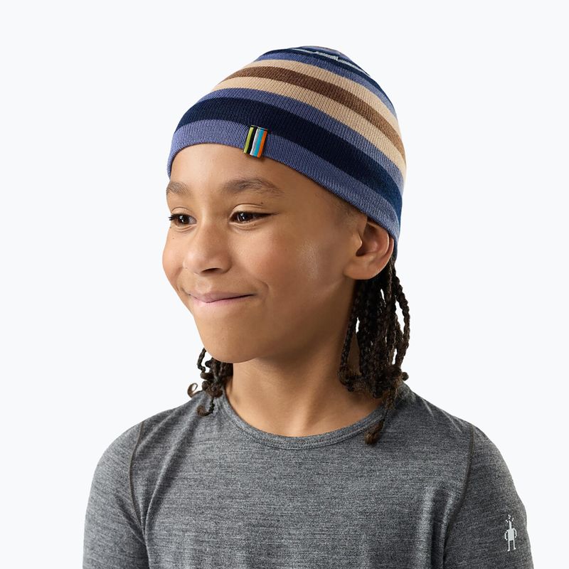 Детска зимна шапка Smartwool Reversible Art Beanie nightfall blue 3