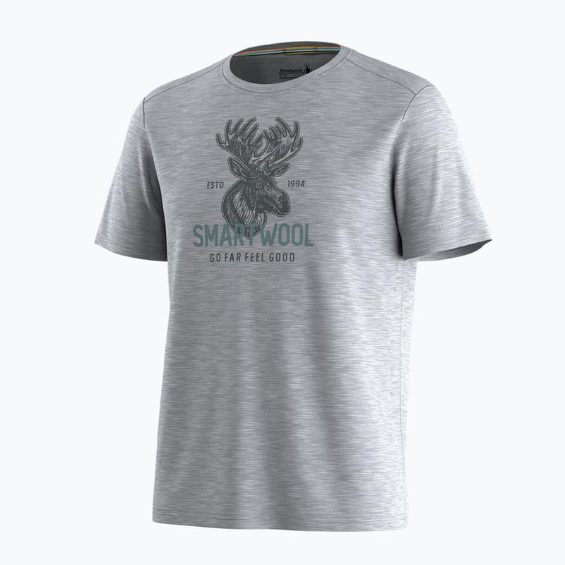 Мъжка тениска Smartwool Moose Mode Active Graphic Tee SS light gray heather 3
