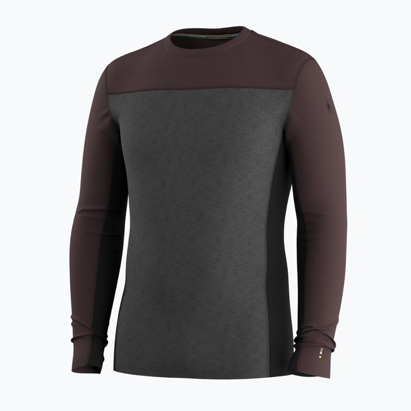 Мъжки термоактивен суитшърт Smartwool Classic Thermal Merino Base Layer Colorblock Crew Boxed mink/charcoal 3