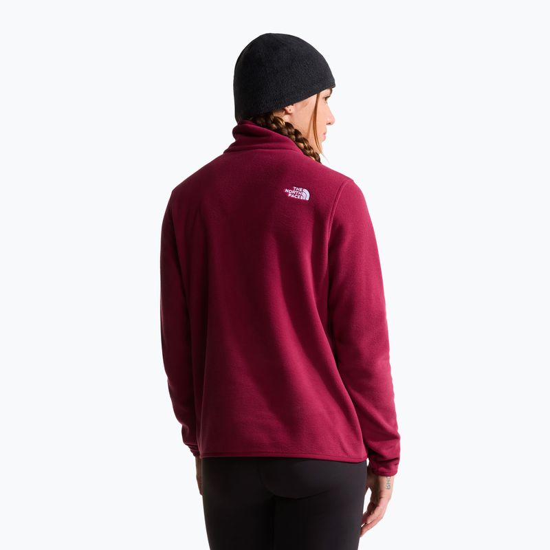 Дамски поларен суитшърт The North Face Glacier Fleece 1/4 Zip burgundy crush 3