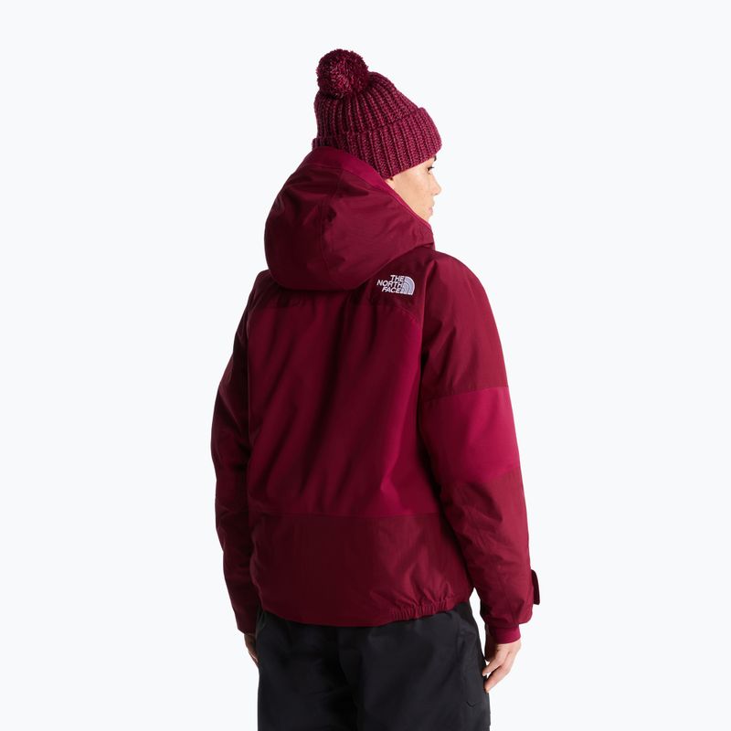 Дамско скиорско яке The North Face Powstar burgundy crush 3