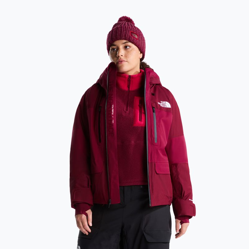 Дамско скиорско яке The North Face Powstar burgundy crush 4