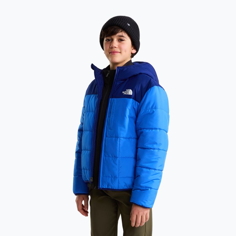Детско ватирано яке The North Face Reversible Shasta FZ Hooded active blue/bol 4