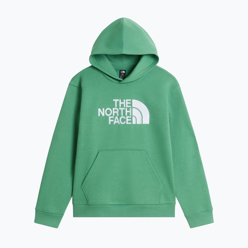 Детски суитшърт The North Face Essential Drew Peak Hoodie в цвят потъмнало водорасло