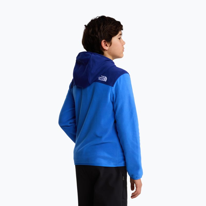 Детски поларен суитшърт The North Face Teen Glacier Full Zip Hoodie bold blue/activ blue 4