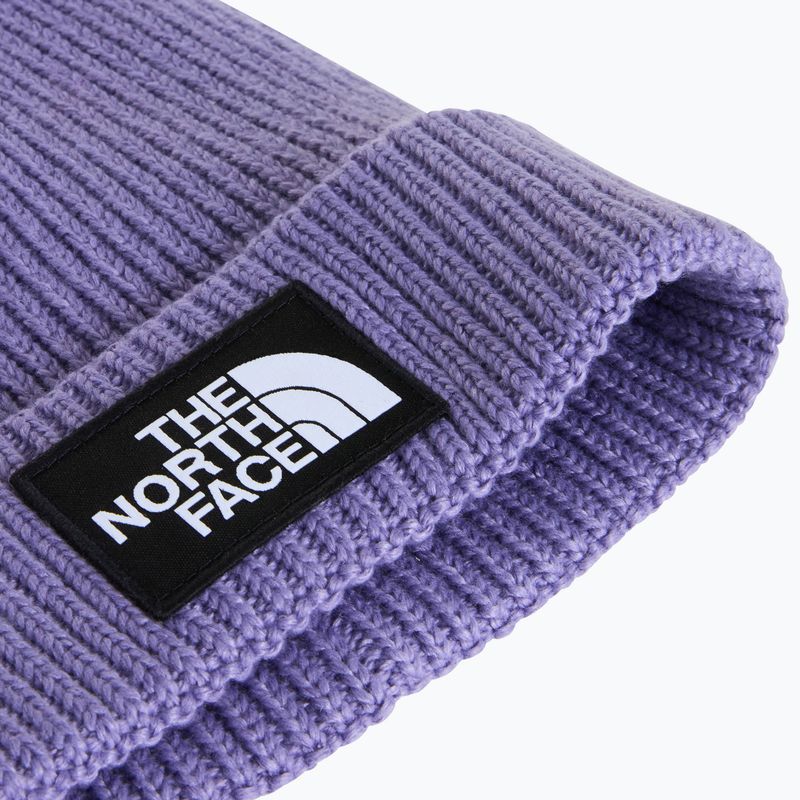Зимна шапка The North Face Logo Box Cuffed grounded plum 2