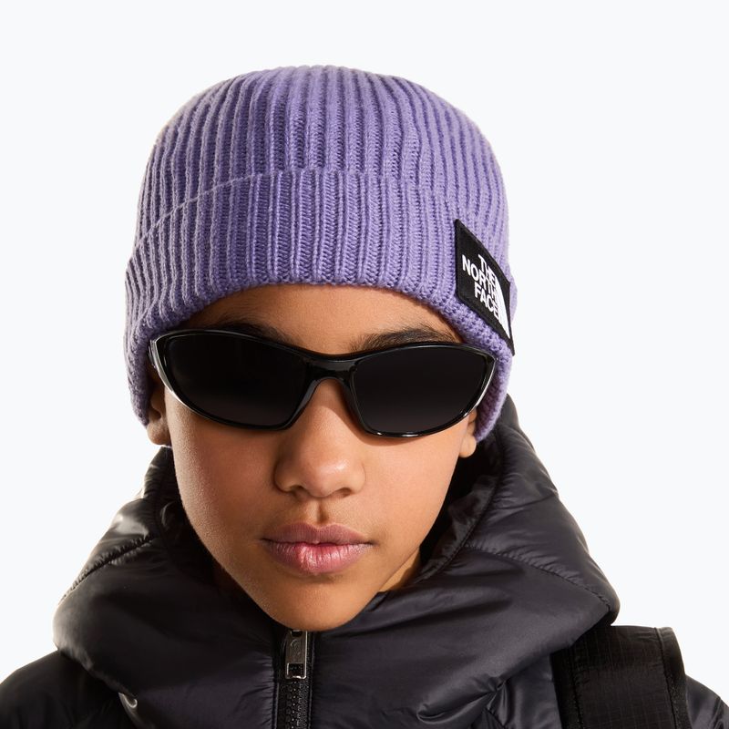 Зимна шапка The North Face Logo Box Cuffed grounded plum 3