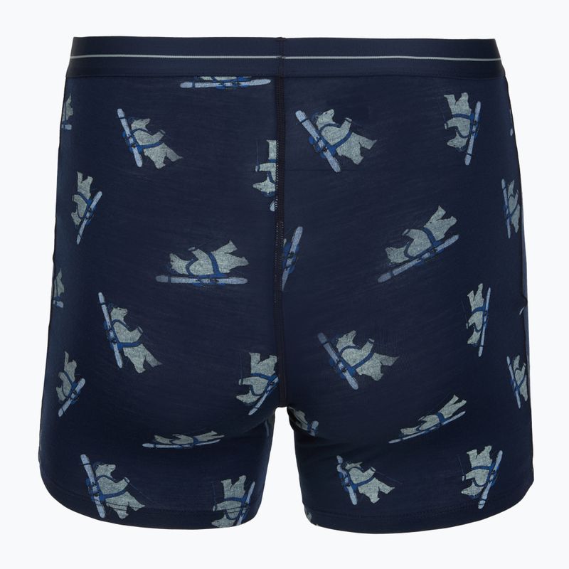 Мъжки термобоксерки Icebreaker Merino 150 Anatomica BearTour AOP Boxers midnight navy 2