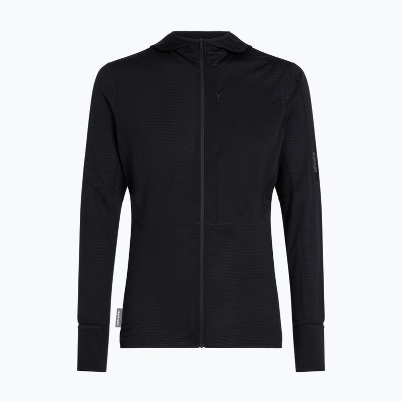 Мъжки суитшърт за трекинг Icebreaker Merino 200 Realfleece Descender Half Zip Hoodie black 10