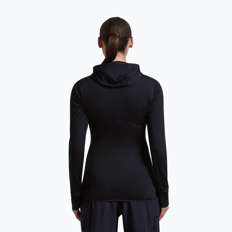 Дамски суитшърт за трекинг Icebreaker Merino 200 Realfleece Descender Half Zip Hoodie black 3