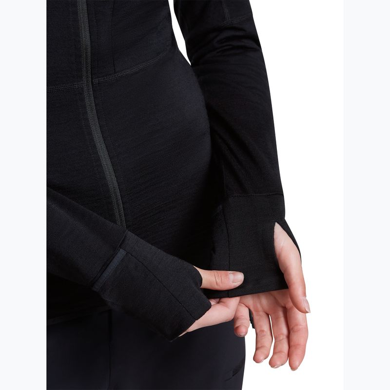 Дамски суитшърт за трекинг Icebreaker Merino 200 Realfleece Descender Half Zip Hoodie black 8