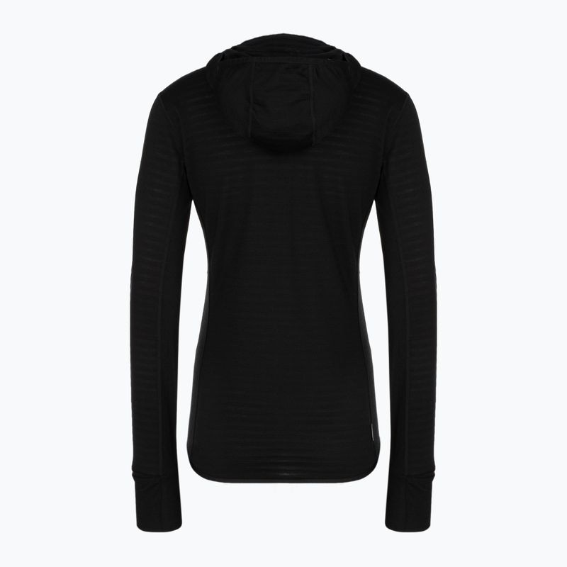 Дамски суитшърт за трекинг Icebreaker Merino 300 Realfleece Descender Zip Hoodie black 2