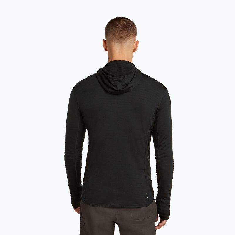 Мъжки суитшърт за трекинг Icebreaker Merino 300 Realfleece Descender Zip Hoodie black 3