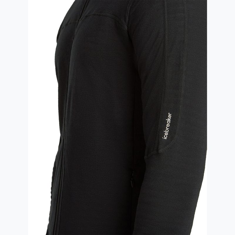Мъжки суитшърт за трекинг Icebreaker Merino 300 Realfleece Descender Zip Hoodie black 8