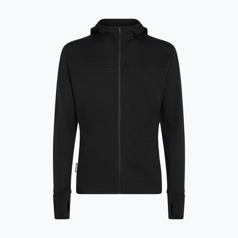 Мъжки суитшърт за трекинг Icebreaker Merino 300 Realfleece Descender Zip Hoodie black 10