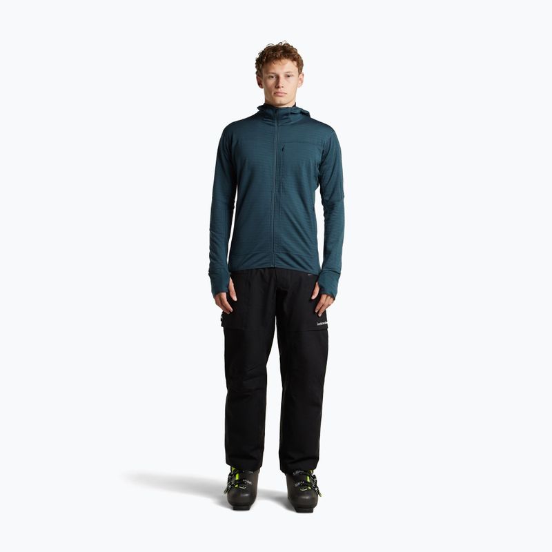 Мъжки суитшърт за трекинг Icebreaker Merino 300 Realfleece Descender Zip Hoodie abyss 4