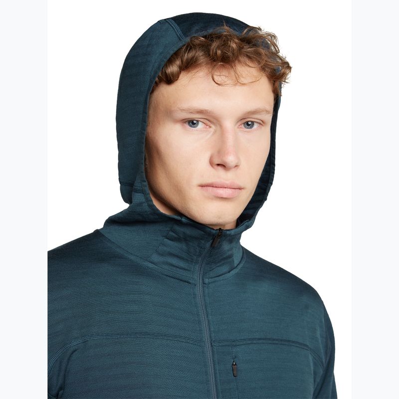 Мъжки суитшърт за трекинг Icebreaker Merino 300 Realfleece Descender Zip Hoodie abyss 6