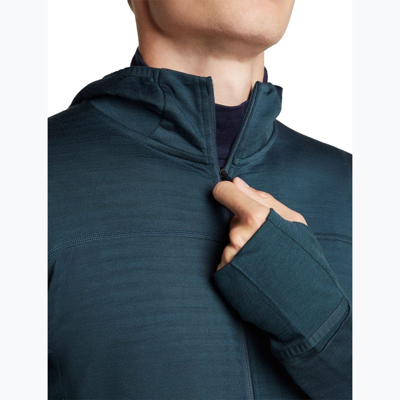 Мъжки суитшърт за трекинг Icebreaker Merino 300 Realfleece Descender Zip Hoodie abyss 7