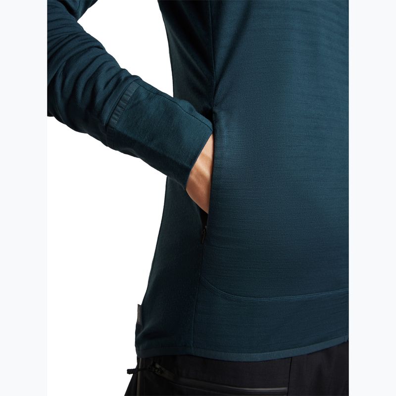 Мъжки суитшърт за трекинг Icebreaker Merino 300 Realfleece Descender Zip Hoodie abyss 8