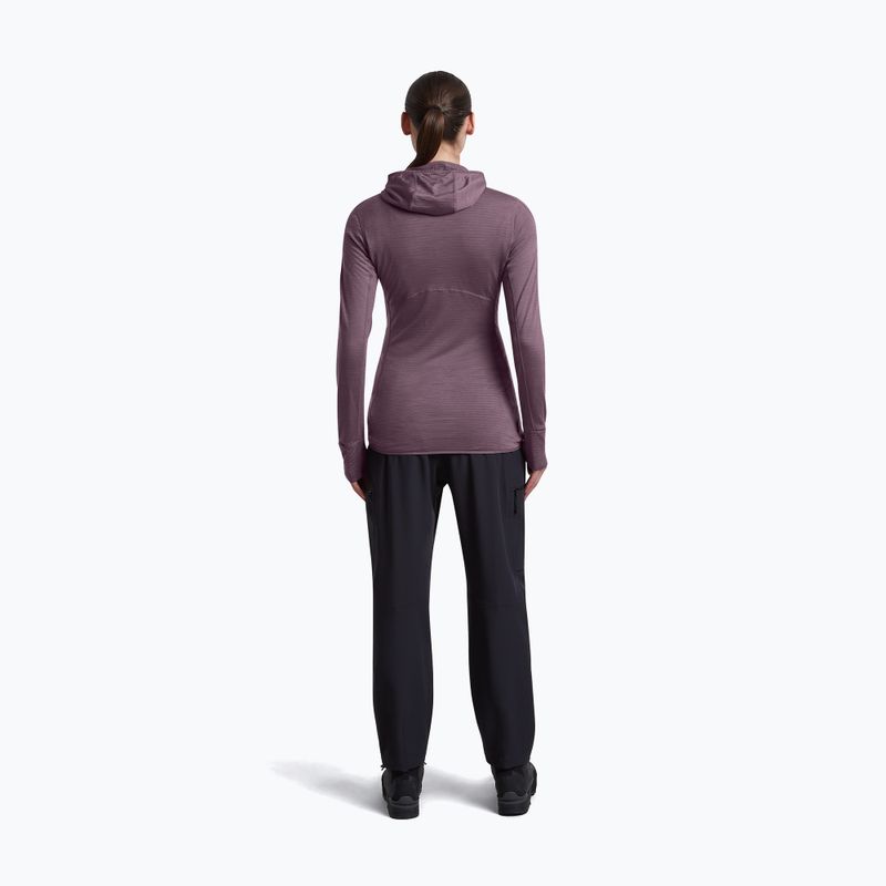 Дамски суитшърт за трекинг Icebreaker Merino 200 Realfleece Descender Half Zip Hoodie grey plum 5