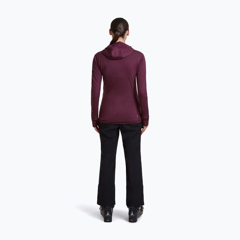 Дамски суитшърт за трекинг Icebreaker Merino 300 Realfleece Descender Zip Hoodie dark berry 8