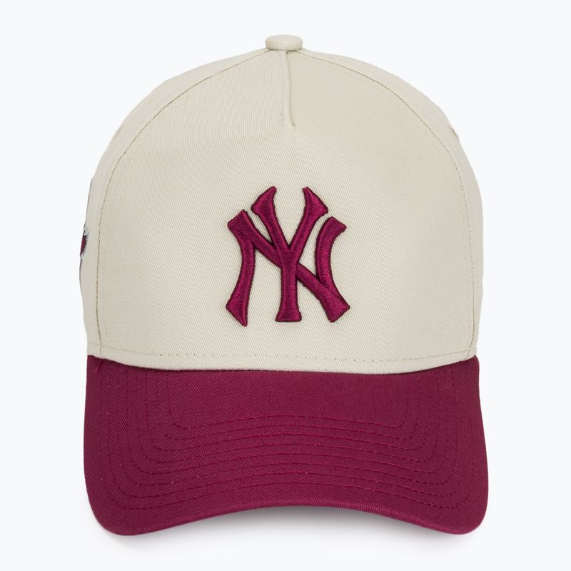 New Era WS Patch Eframe New York Yankees бейзболна шапка светло бежова 2