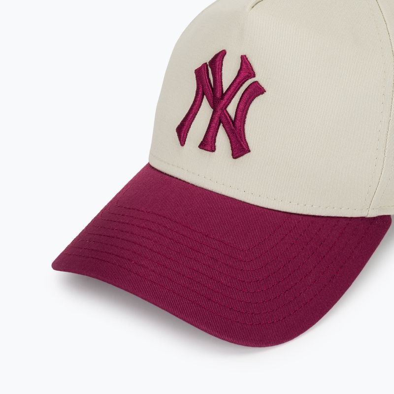 New Era WS Patch Eframe New York Yankees бейзболна шапка светло бежова 3