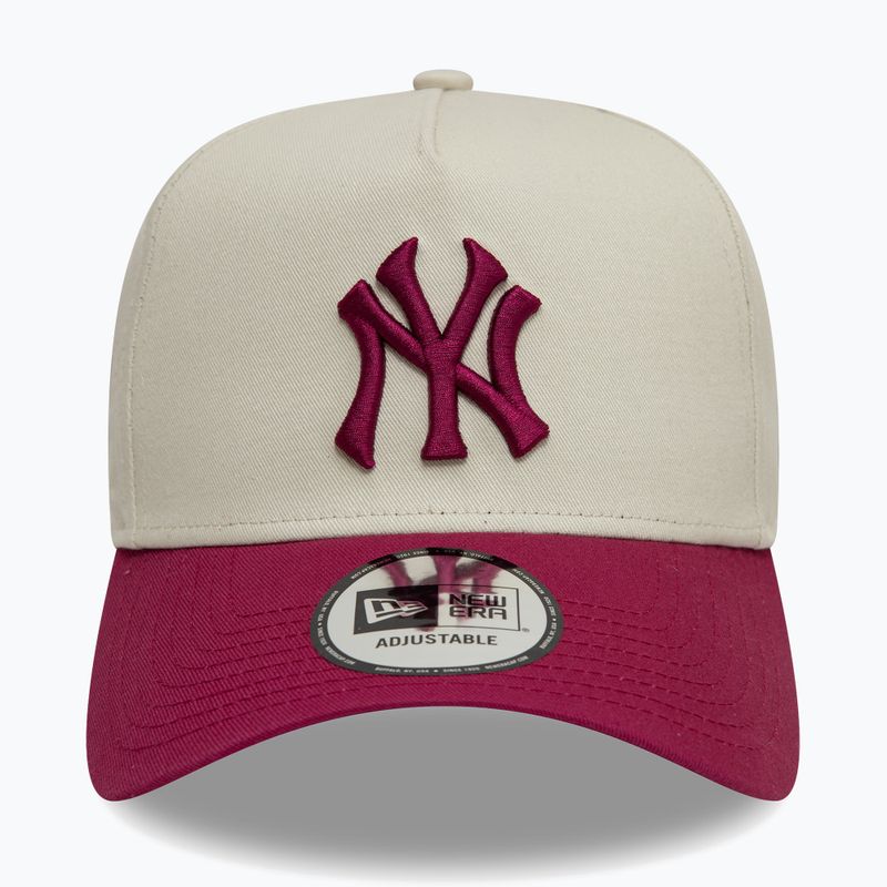 New Era WS Patch Eframe New York Yankees бейзболна шапка светло бежова 2