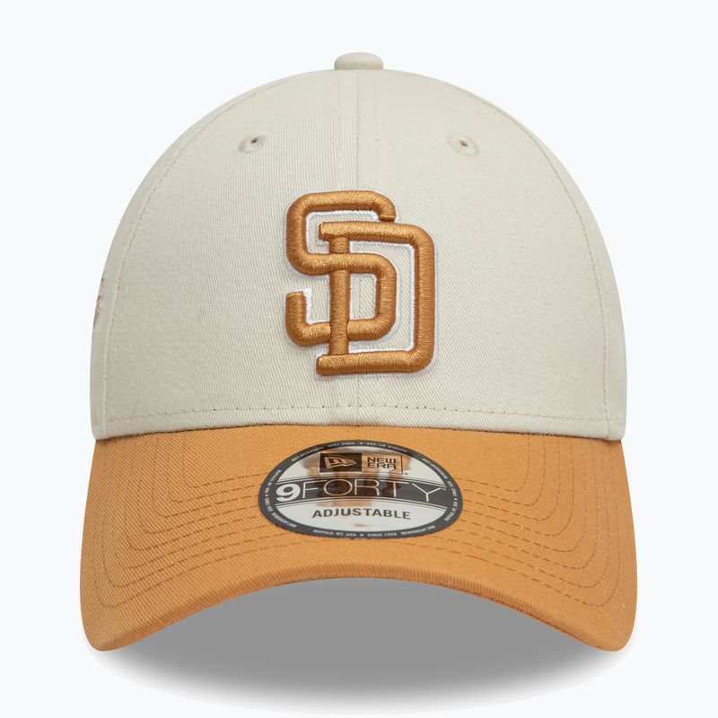 New Era WS Patch 9Forty Сан Диего Падрес бейзболна шапка светло бежова 3