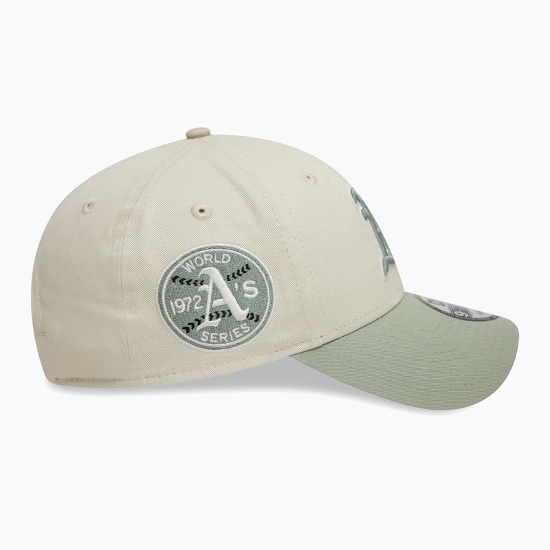 New Era WS Patch 9Forty Oakland Athletics бейзболна шапка светло бежова 4