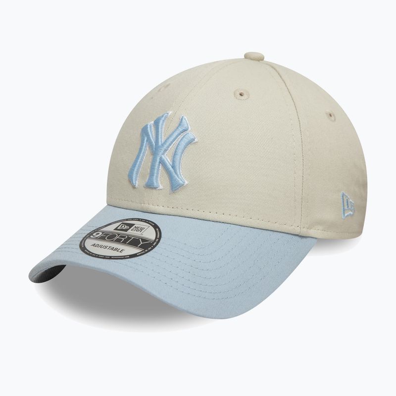 New Era WS Patch 9Forty New York Yankees бейзболна шапка светло бежова 3