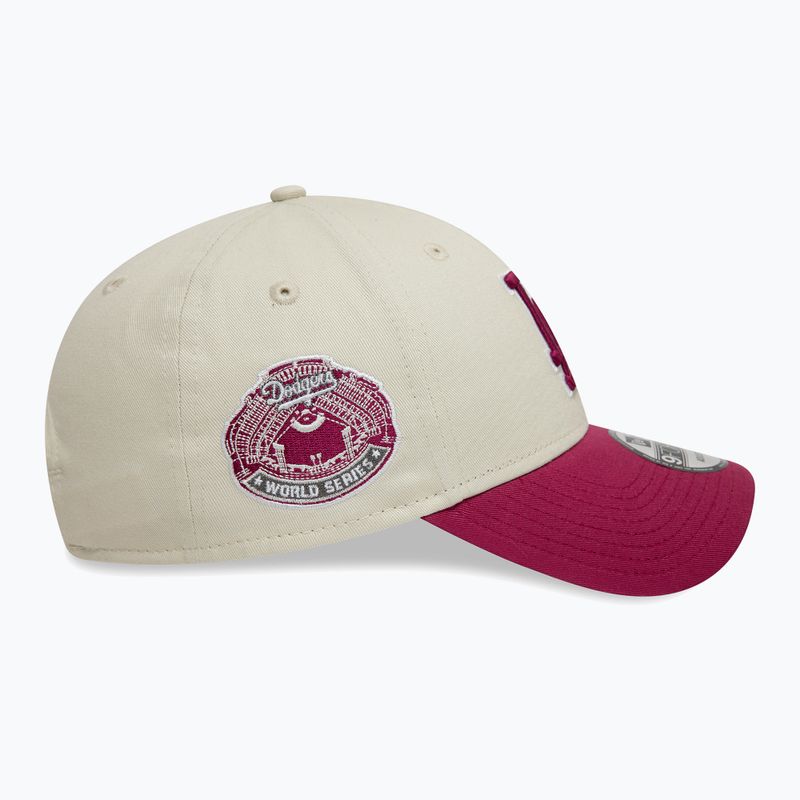 New Era WS Patch 9Forty Los Angeles Dodgers бейзболна шапка светло бежова 4