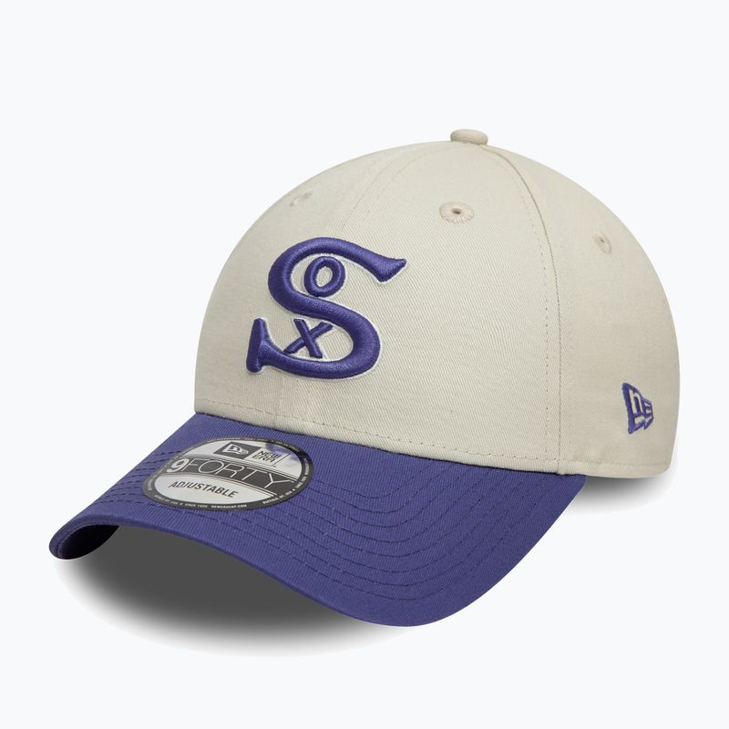 New Era WS Patch 9Forty Чикаго Уайт Сокс бейзболна шапка светло бежова 2