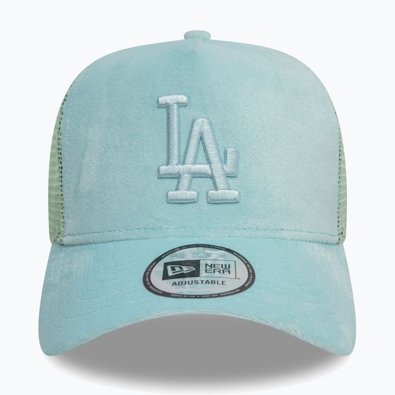 New Era Velour Trucker Los Angeles Dodgers green pstl бейзболна шапка 3