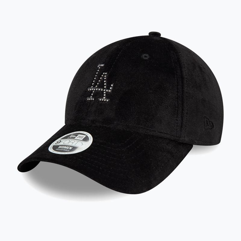 New Era Diamante Velour 9Forty Los Angeles Dodgers бейзболна шапка черна 3