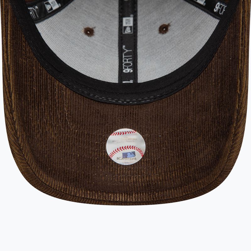 New Era Двуцветна корда 9Forty New York Yankees бейзболна шапка тъмно кафява 5