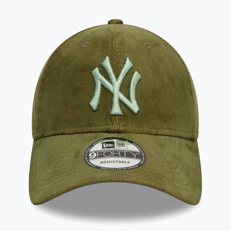 New Era Two Tone Cord 9Forty New York Yankees бейзболна шапка тъмнозелена 2