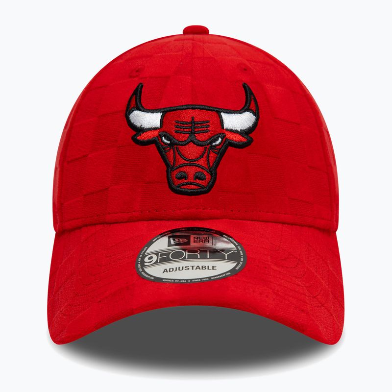 New Era Tonal Check 9Forty Chicago Bulls бейзболна шапка червена 3