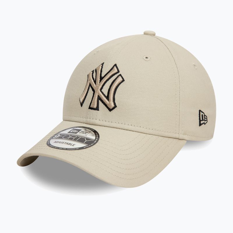 New Era Team Outline 9Forty New York Yankees светлобежова бейзболна шапка 2