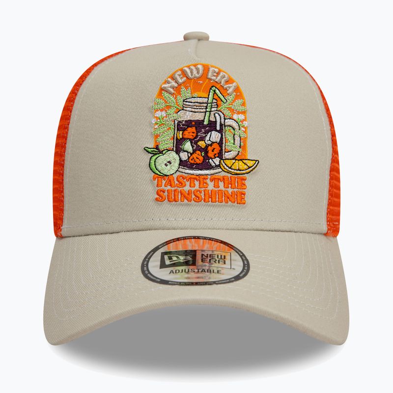New Era Summer Patch Trucker бейзболна шапка светло бежова 2