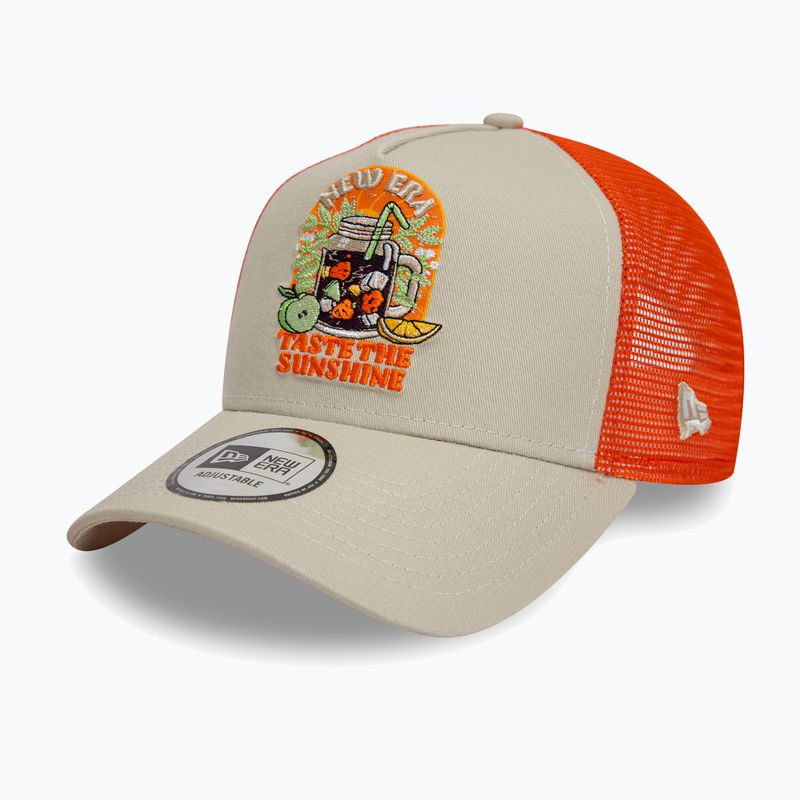 New Era Summer Patch Trucker бейзболна шапка светло бежова 3